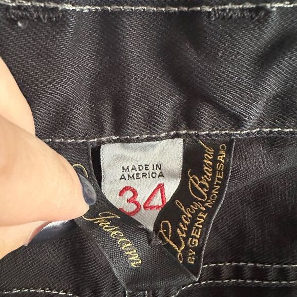 Men’s Lucky Brand Black Vintage Straight Jeans – 35x32 Rugged Classic) - Picture 4 of 13